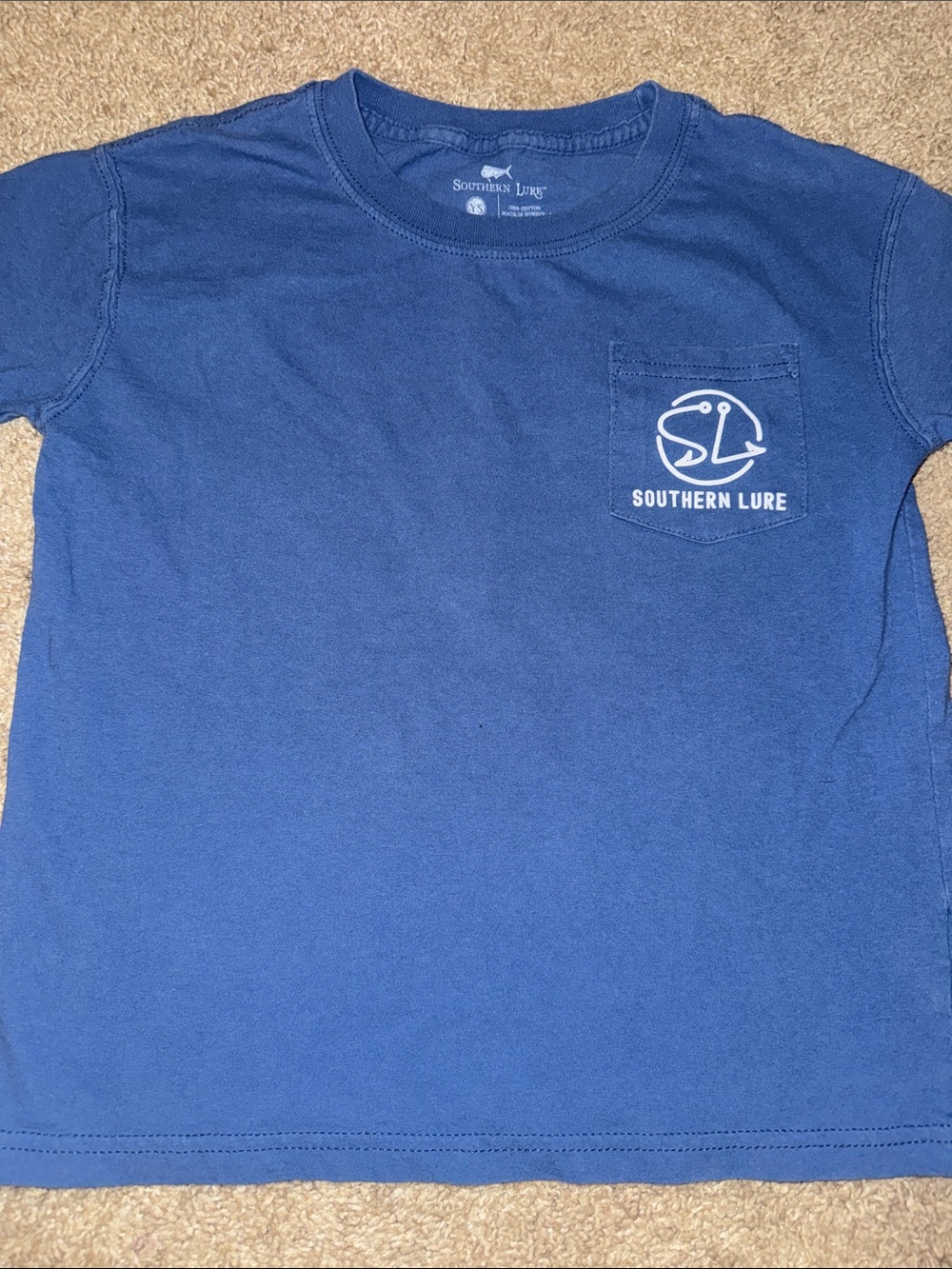 Southern Lure Kids Short Sleeve Pocket Tee - Blue